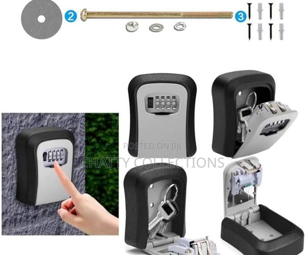 Black and Gray High Quality Metallic Safe Keys Lock Box