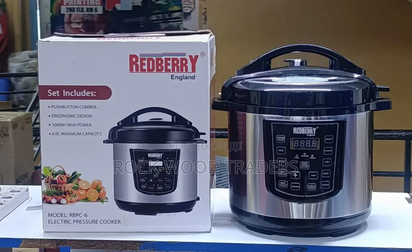 Redberry Electric Pressure Cooker 6 LTRS