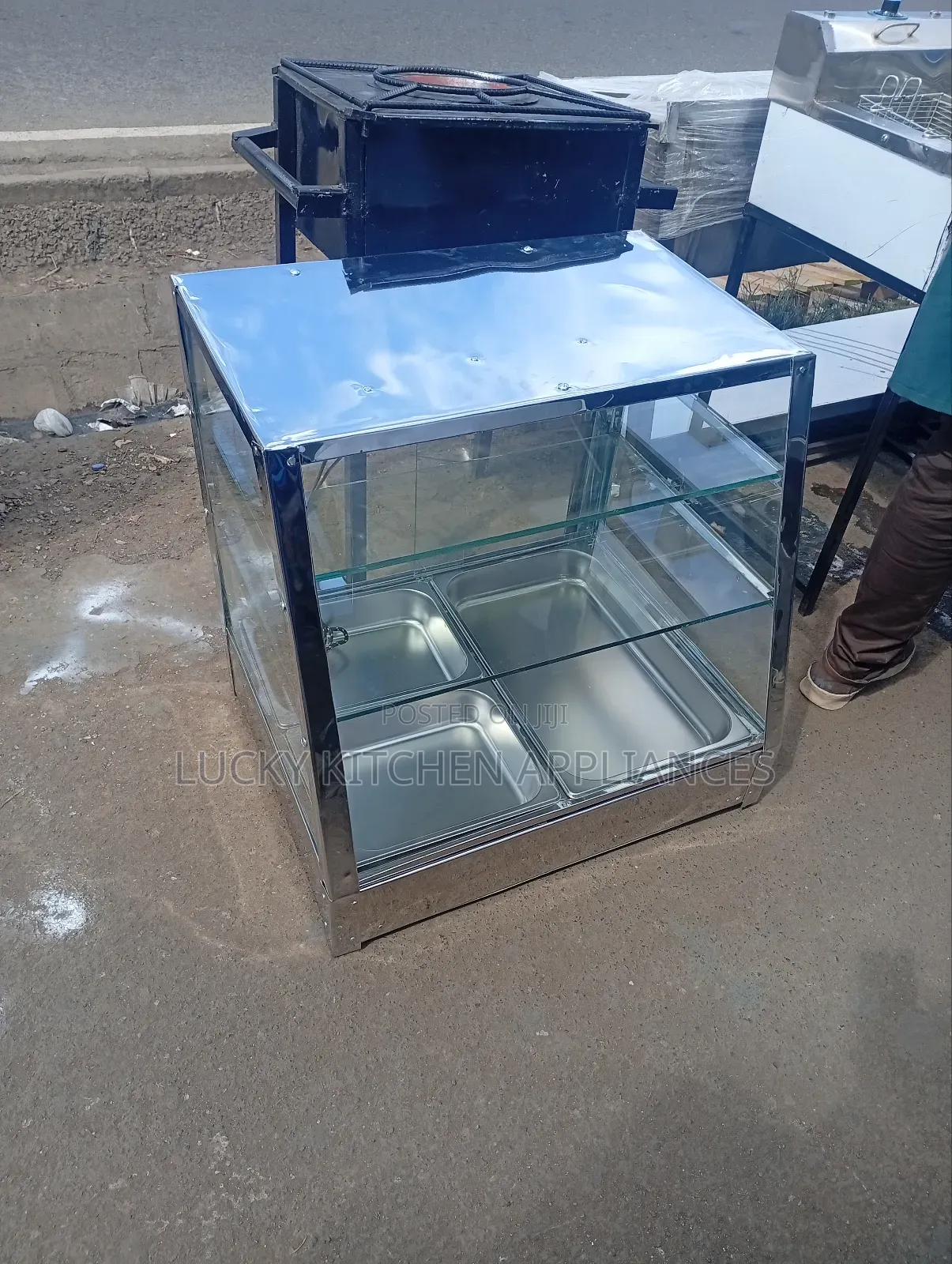 Stainless Steel Chips Display/Warmer.