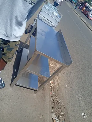Pure Stainless Steel Worktop Table.