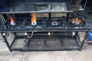 Mild Steel Combined Cooker Four Burner