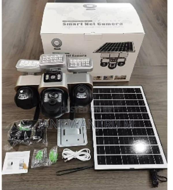 VTS 30a V380 4g Triple Lens Solar Powered PTZ Camera Wit Streetlight