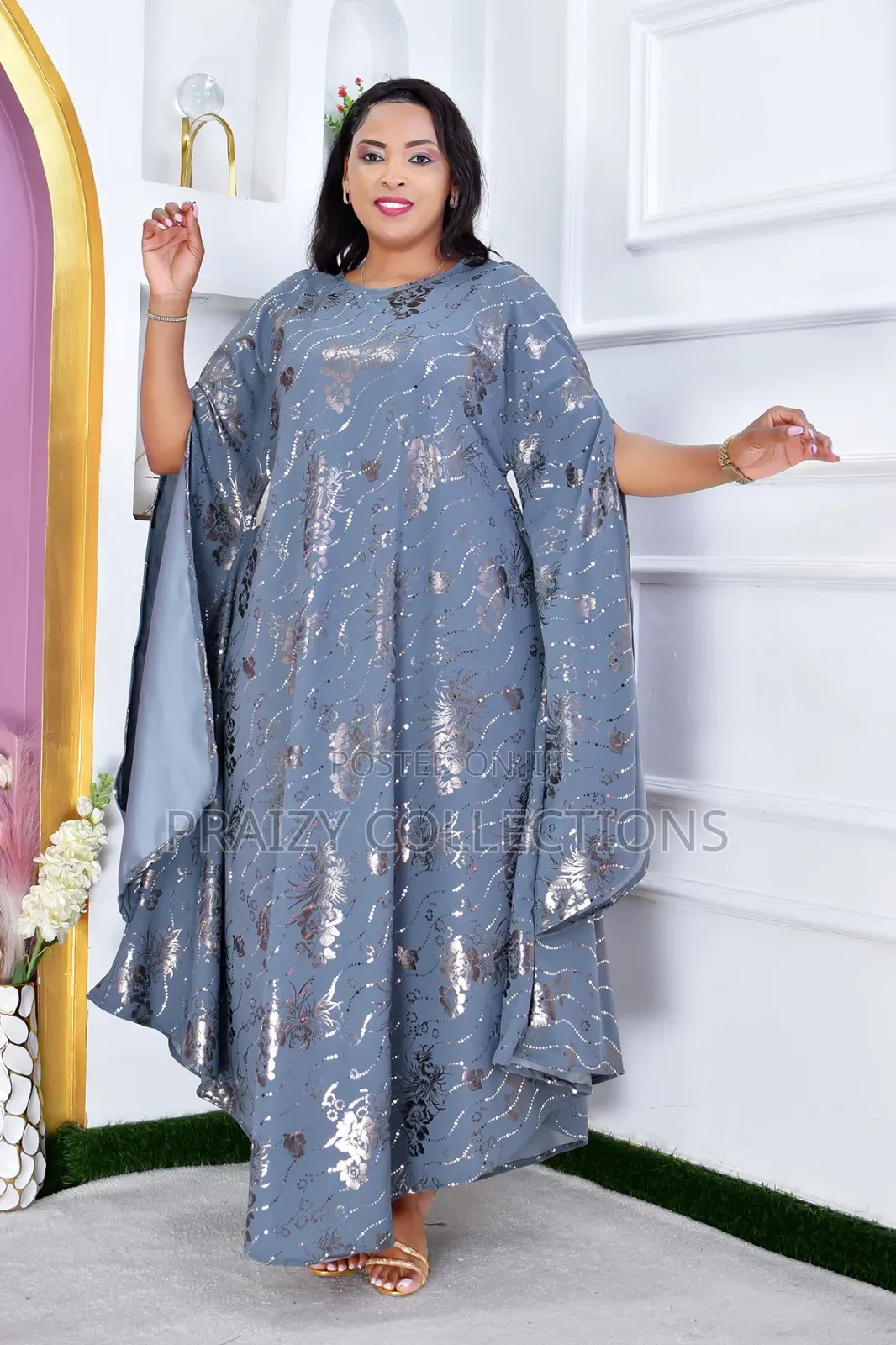 Free-Size Flowing Boubou Kaftan Dress