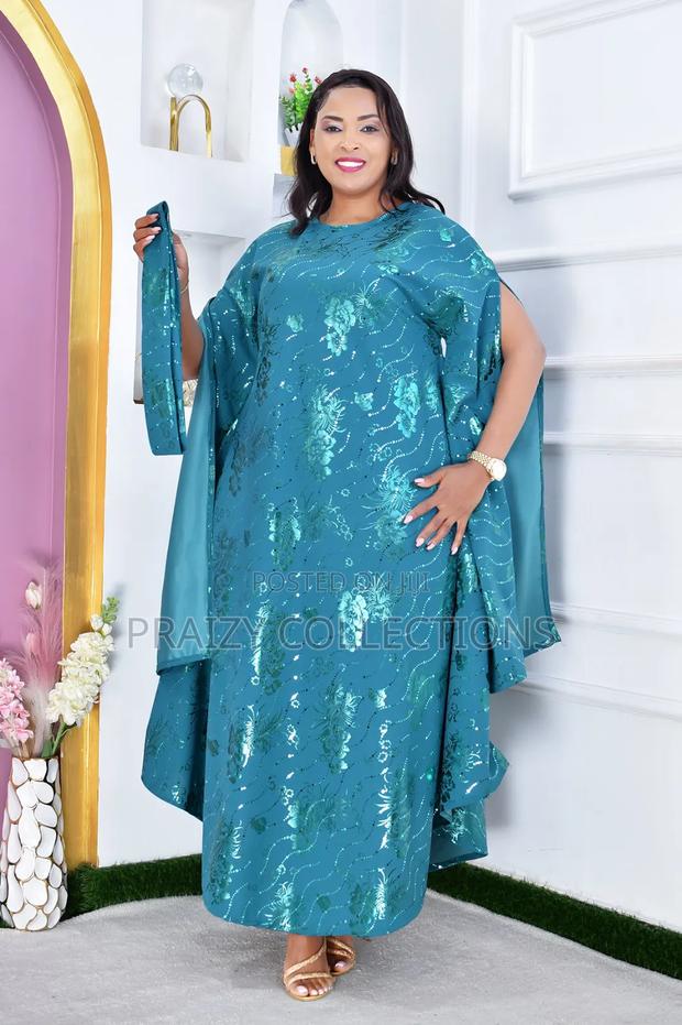 Free-Size Flowing Boubou Kaftan Dress - thumbnail 7