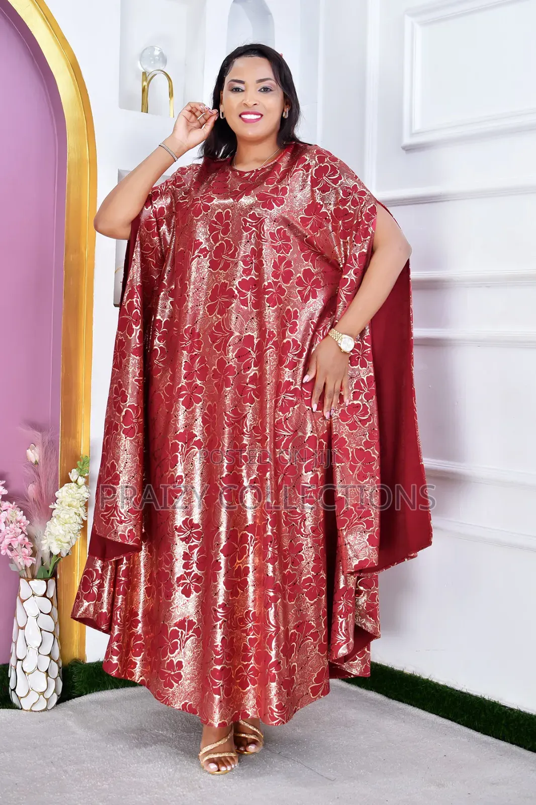 Free-Size Flowing Boubou Kaftan Dress