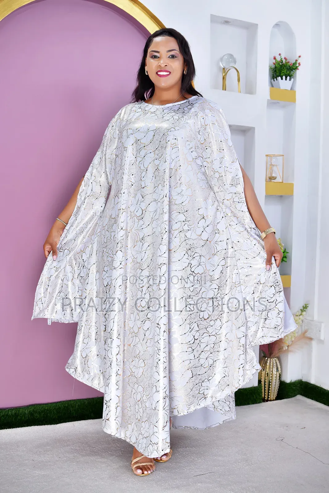 Free-Size Flowing Boubou Kaftan Dress