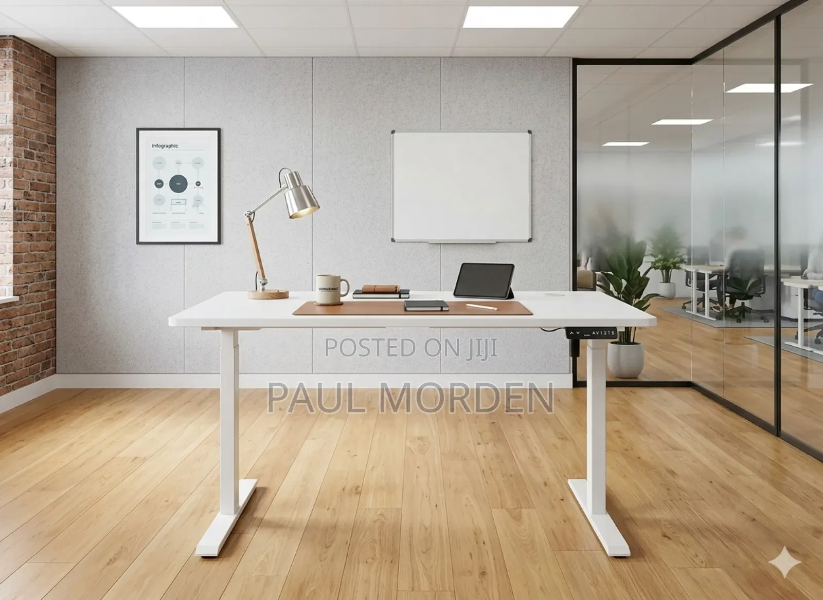Electric Sit/Stand 120mm Office Desk.