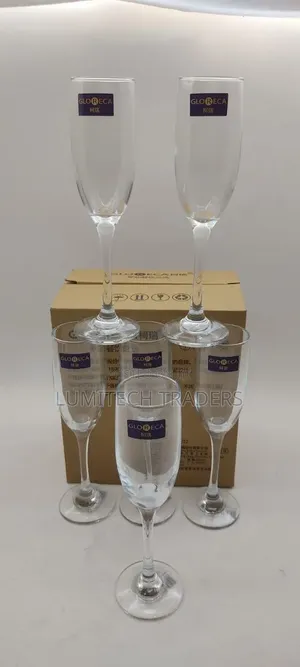 Champagne Glasses 6 PCS Set Crystal Clear