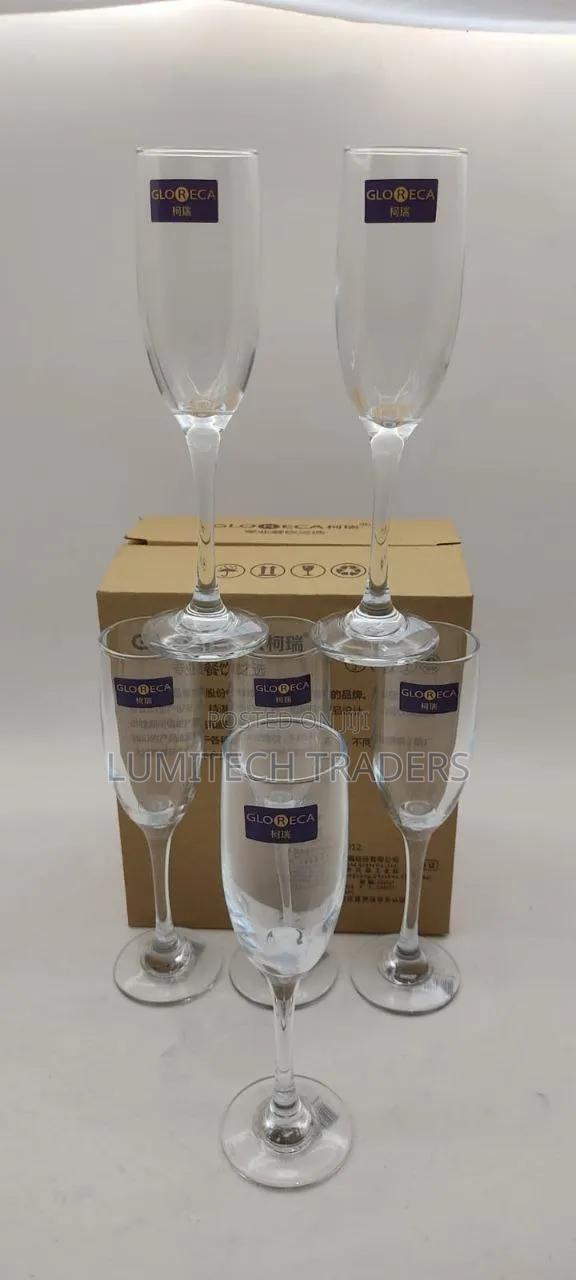 Champagne Glasses 6 PCS Set Crystal Clear