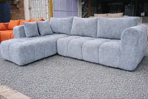 6 Seater Modern Cloud Grey Bubble L Seat Sofa