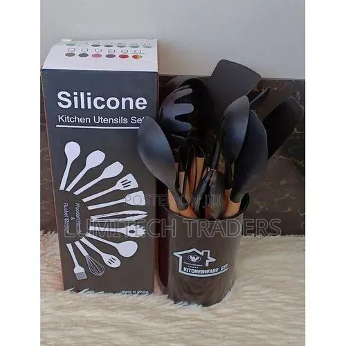 Silicone Spoons 12pcs Black