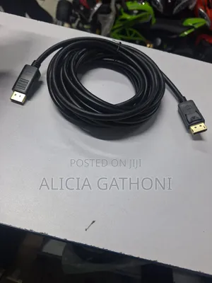 New 5m Black Display Port to Display Port Cable