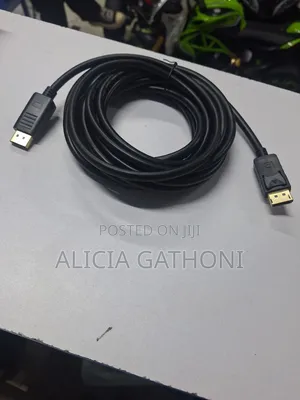 New 5m Black Display Port to Display Port Cable