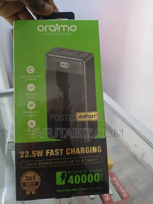 Oraimo 22.5w Anifast Fast Charging Power Bank 40000mah