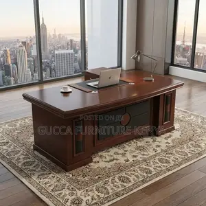 1.8m Mahogany Boss L-Shaped Executive Table