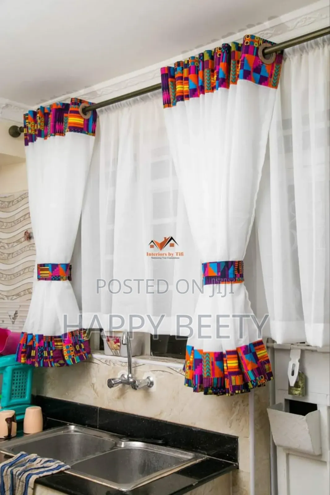 Transform Your Kitchen Space With Our Beautiful Patched Curtain Sheer