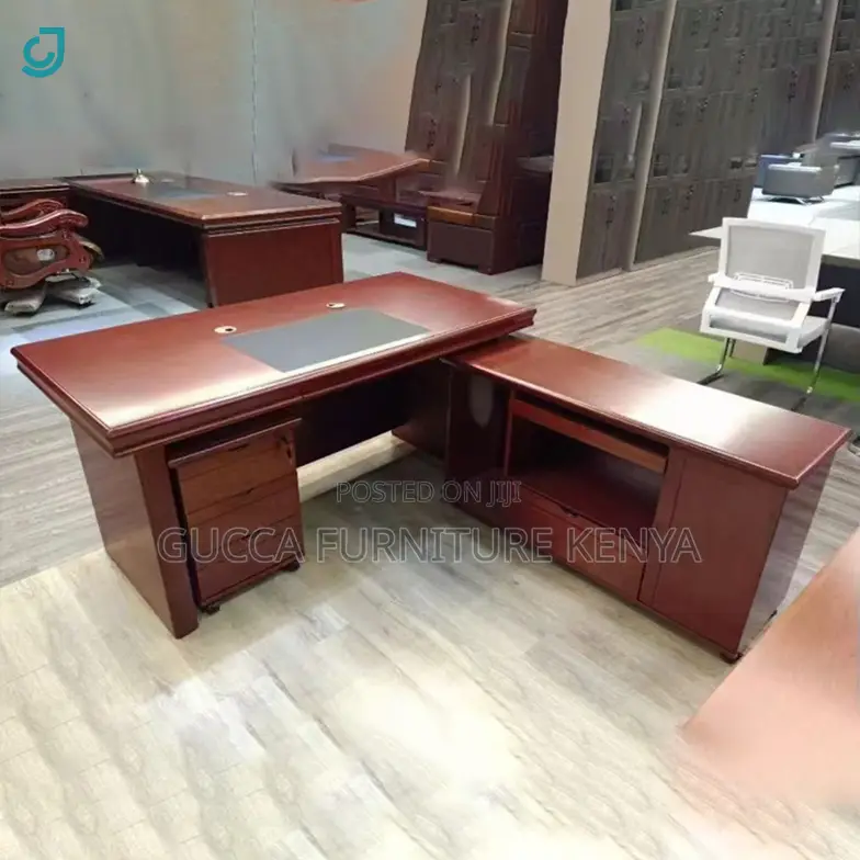 1.8m Mahogany Boss L-Shaped Executive Table