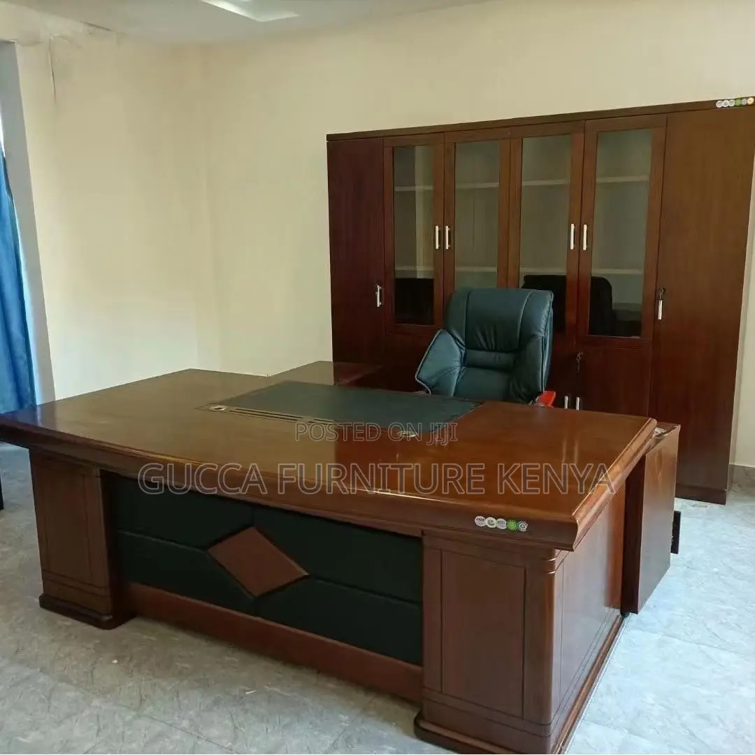 1.8m Mahogany Boss L-Shaped Executive Table