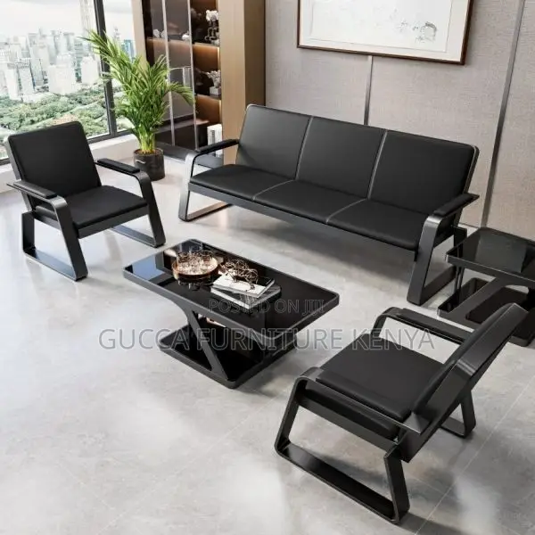 5-Seater Leather Executive Sofa With Armrest