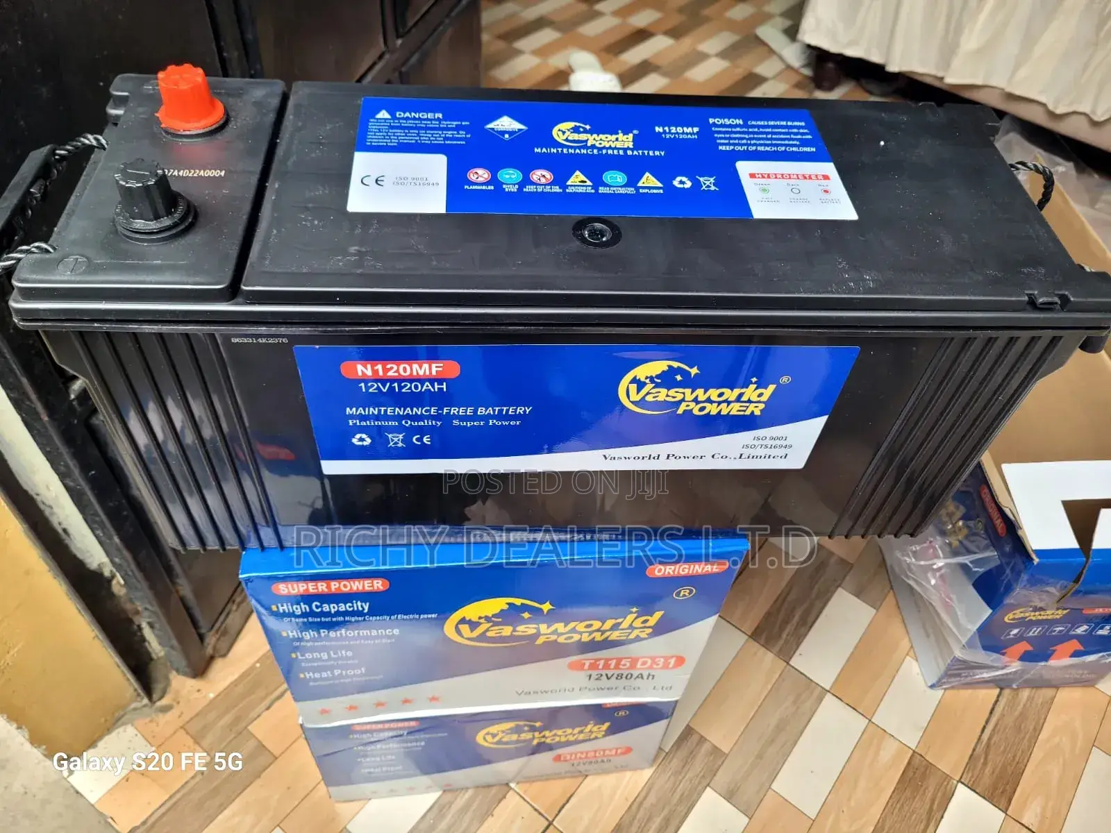 Vasworld Power N120mf Car Battery