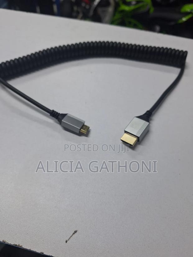 2mtr Mini Hdmi to Hdmi Spiral - thumbnail 2