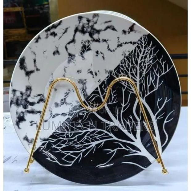 6 PCS Tree Plates / Tree Plates Set ( Black and White)