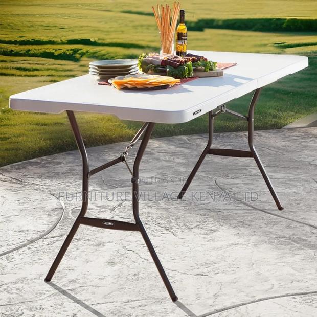 Dining Table;Foldable White Table for Home - main view