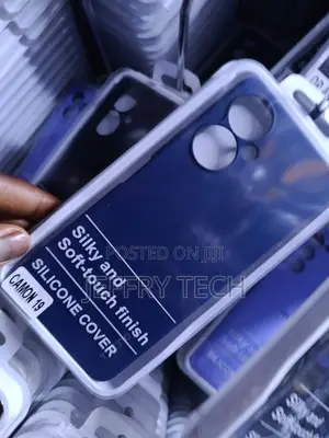 Blue Liquid Silicone Back Cover Case Tecno Camon 19 Smartphone.