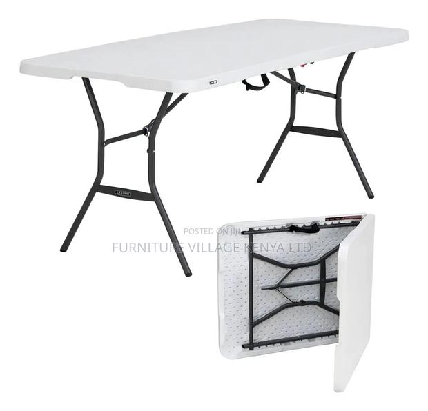 Dining Table;Foldable White Table for Home - thumbnail 5