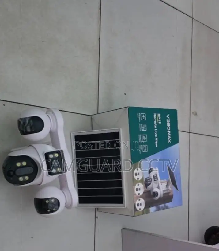 V380 Four Lens Four Screen 4g Wifi Sim Card CCTV Solar Panel Outdoor