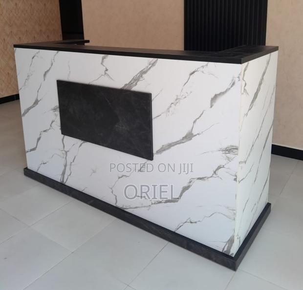 Office Desk : 1800mm Marble Front Office Reception Desk - thumbnail 7