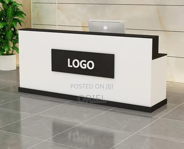 Office Desk : 1800mm Marble Front Office Reception Desk - thumbnail 8