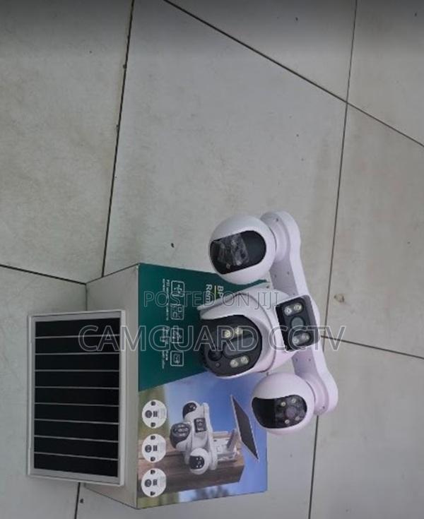 Four Lens 4 Night Vision 4g Sim Card Battery Security PTZ Solar Camera