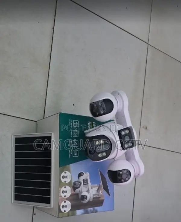 Four Lens 4 Night Vision 4g Sim Card Battery Security PTZ Solar Camera