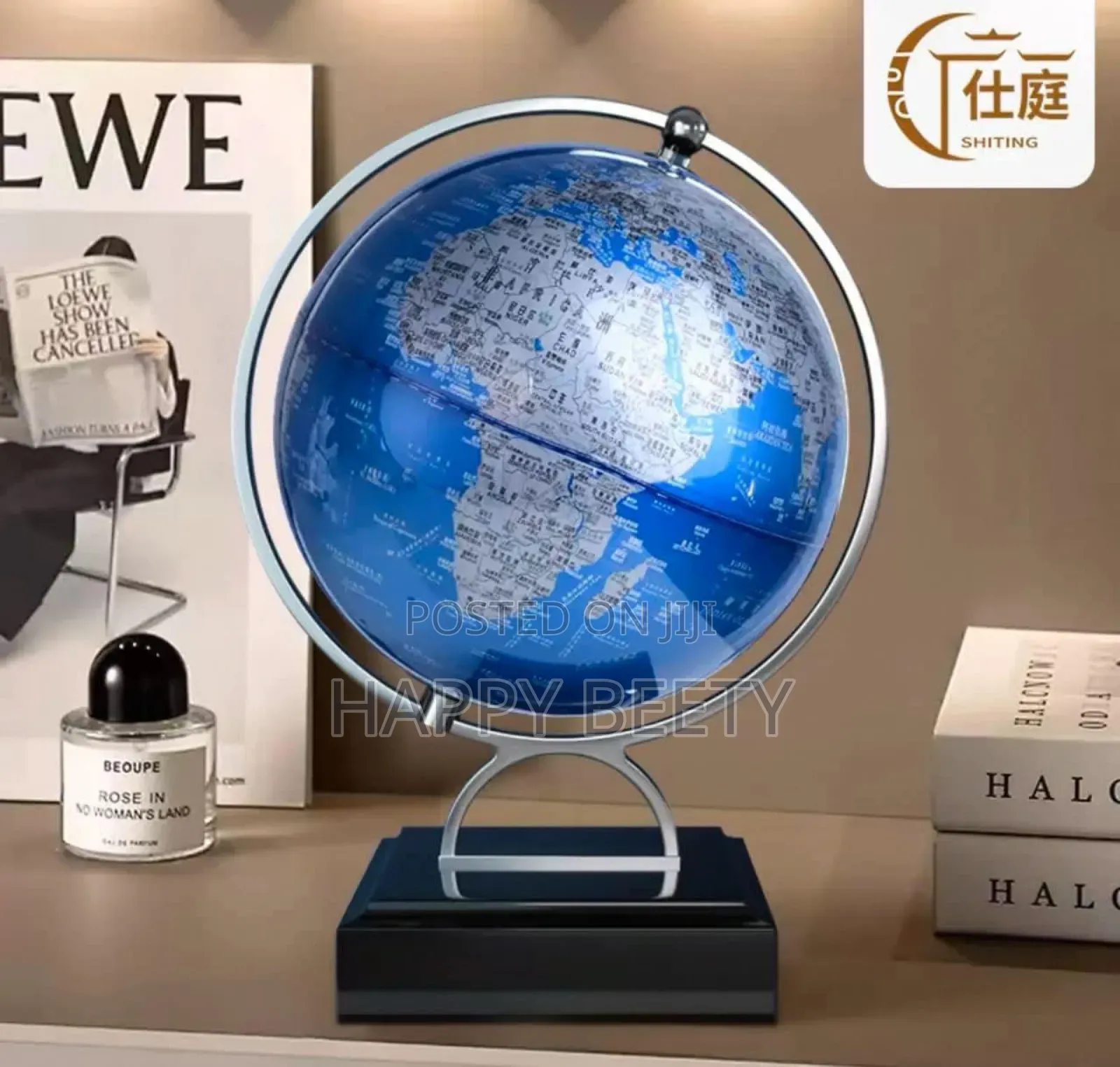 Rotating Earth Globe With World Map