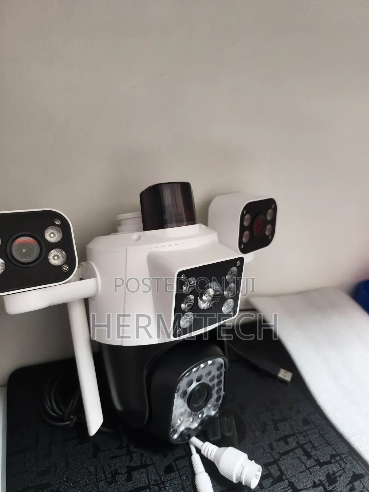 Weather Proof Design Triple Lens 4g Electric Model With Ethernet Cable