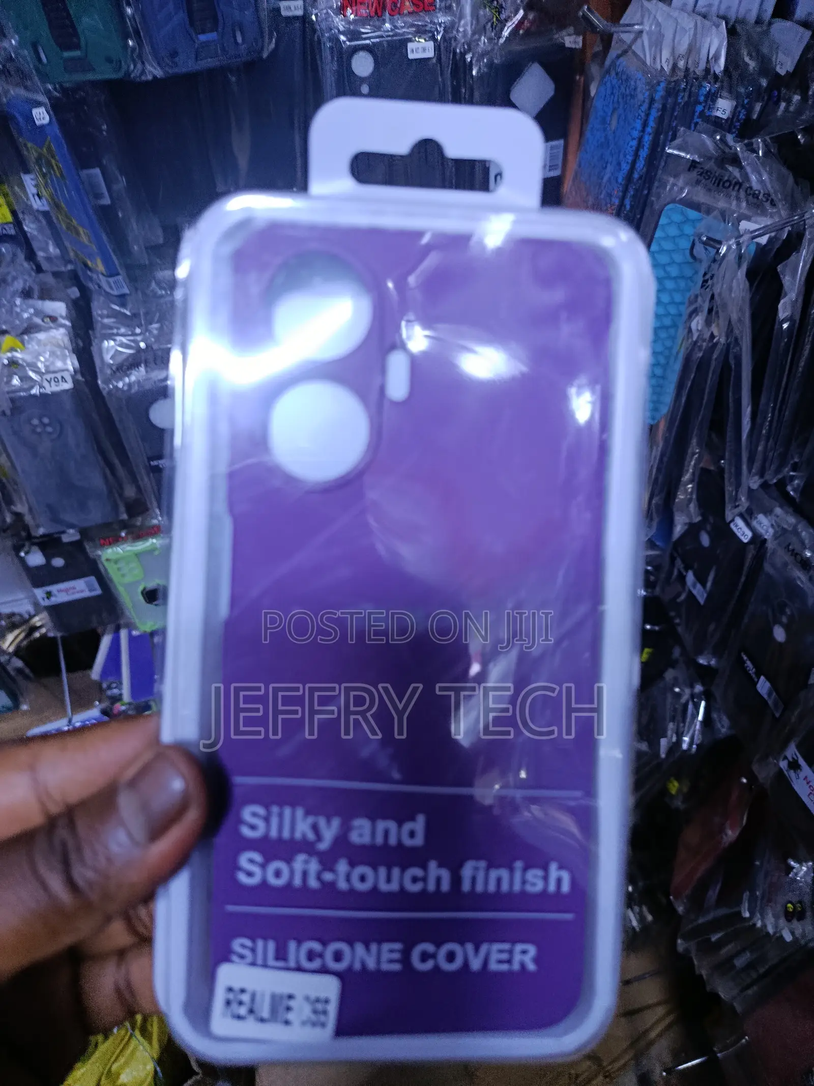 Purple Silicone Phone Case Designed for the Realme C55 Smartphone
