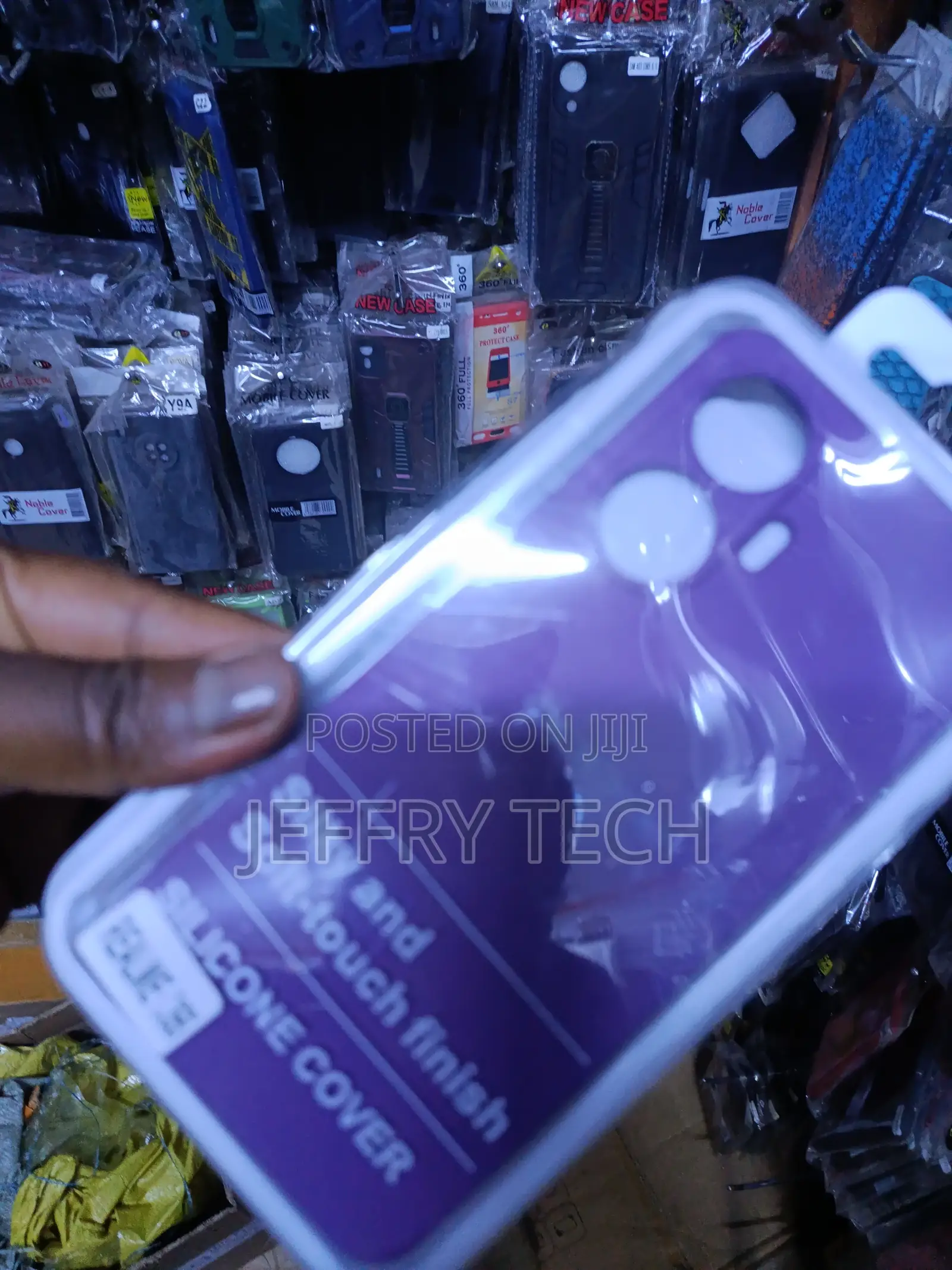 Purple Silicone Phone Case Designed for the Realme C55 Smartphone
