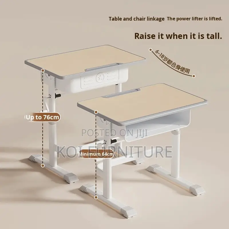 Home Desks; Adjustable Sitting Ergonomic Kids Desk Chair Set