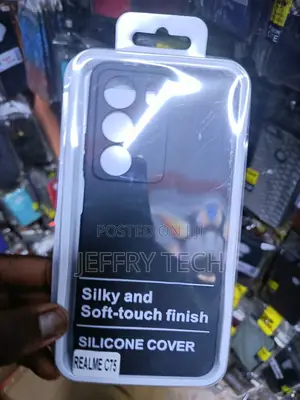 This Is Black Silicone Protective Cover for the Realme C75 Smartphone