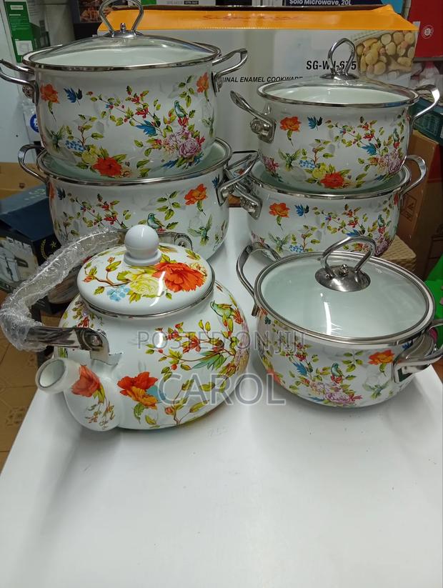Floral Patterned Enamel Cooking Set at 8,499