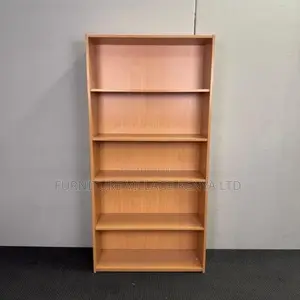 Bookshelf; 5-Tier Wood Shelf for Files and Books