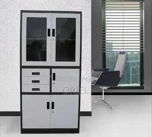 Office Cabinet : 2-Door Metallic Office Cabinet With Integrated Safe