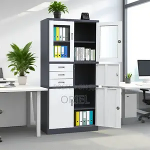 Office Cabinet : 2-Door Metallic Office Cabinet With Integrated Safe