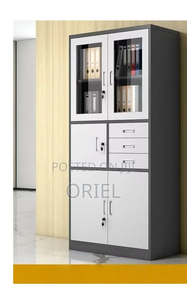 Office Cabinet : 2-Door Metallic Office Cabinet With Integrated Safe