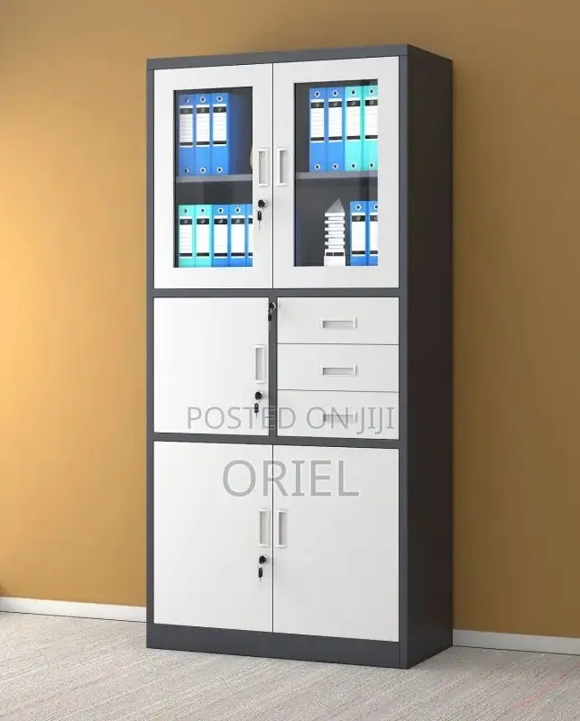 Office Cabinet : 2-Door Metallic Office Cabinet With Integrated Safe