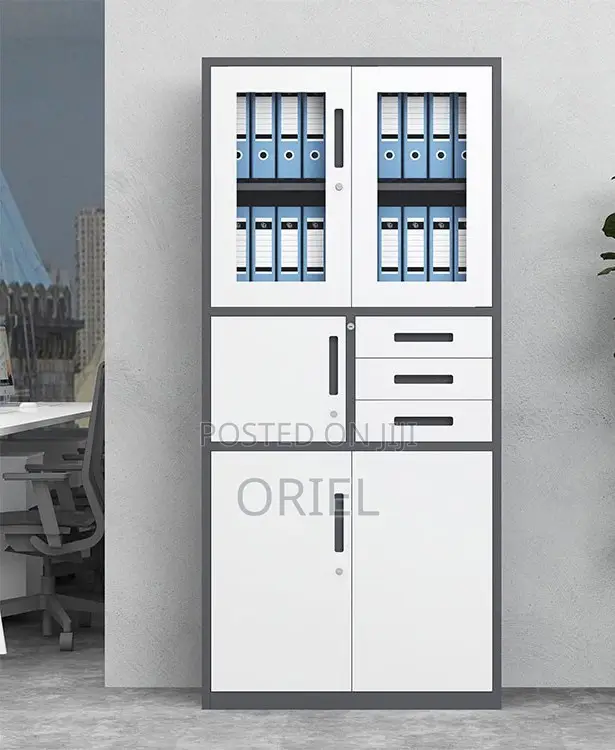Office Cabinet : 2-Door Metallic Office Cabinet With Integrated Safe