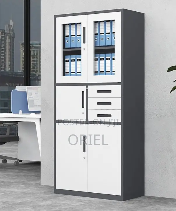 Office Cabinet : 2-Door Metallic Office Cabinet With Integrated Safe