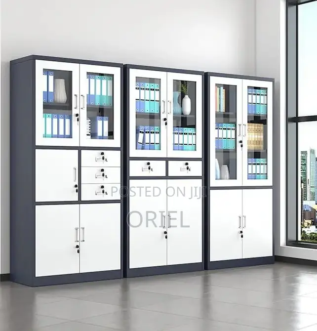 Office Cabinet : 2-Door Metallic Office Cabinet With Integrated Safe