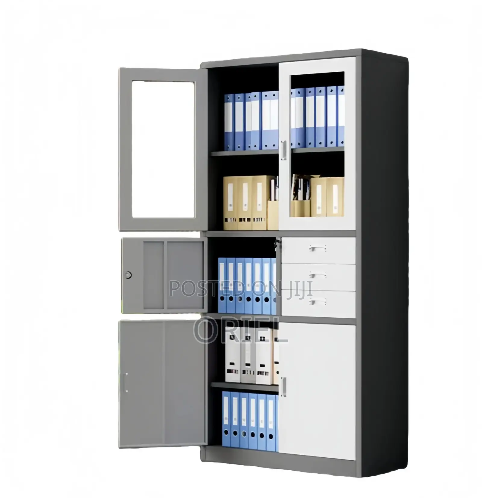 Office Cabinet : 2-Door Metallic Office Cabinet With Integrated Safe